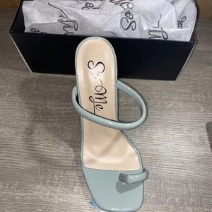Mint Green Chunk Toe Ring Mule Heels